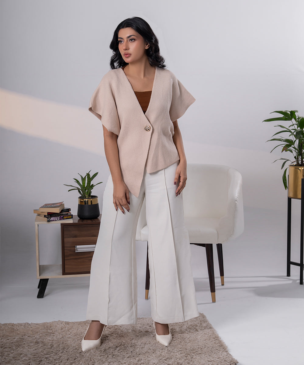 The Minimalist Cocoon Cape (Beige)