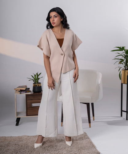 The Minimalist Cocoon Cape (Beige)