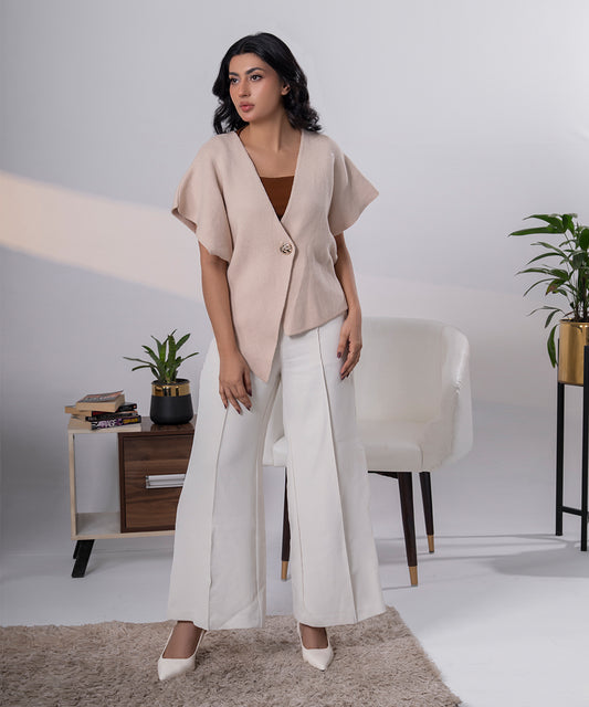 The Minimalist Cocoon Cape (Beige)