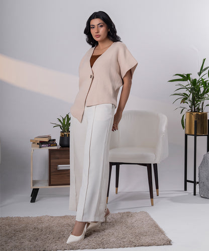 The Minimalist Cocoon Cape (Beige)