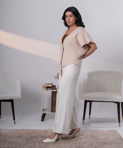 The Minimalist Cocoon Cape (Beige)