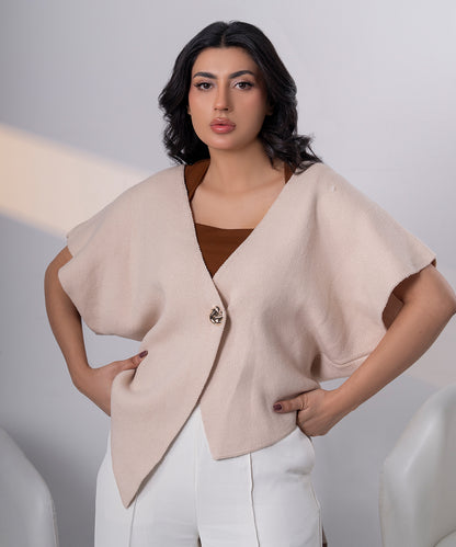 The Minimalist Cocoon Cape (Beige)