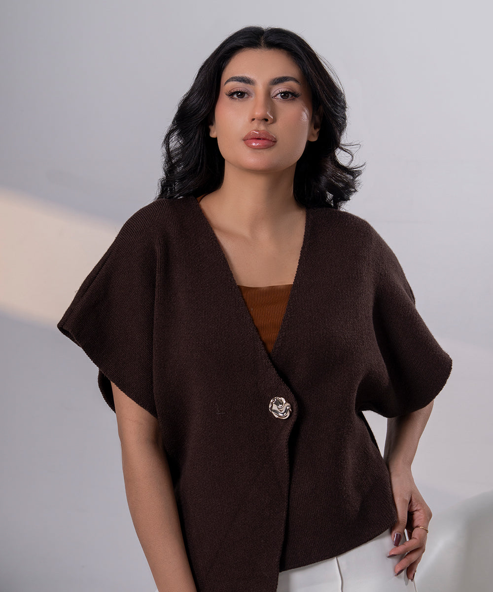 The Minimalist Cocoon Cape (Mocha)