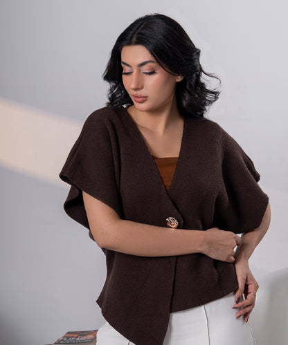 The Minimalist Cocoon Cape (Mocha)