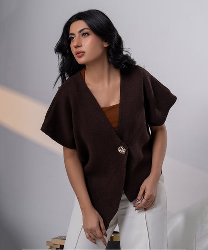 The Minimalist Cocoon Cape (Mocha)