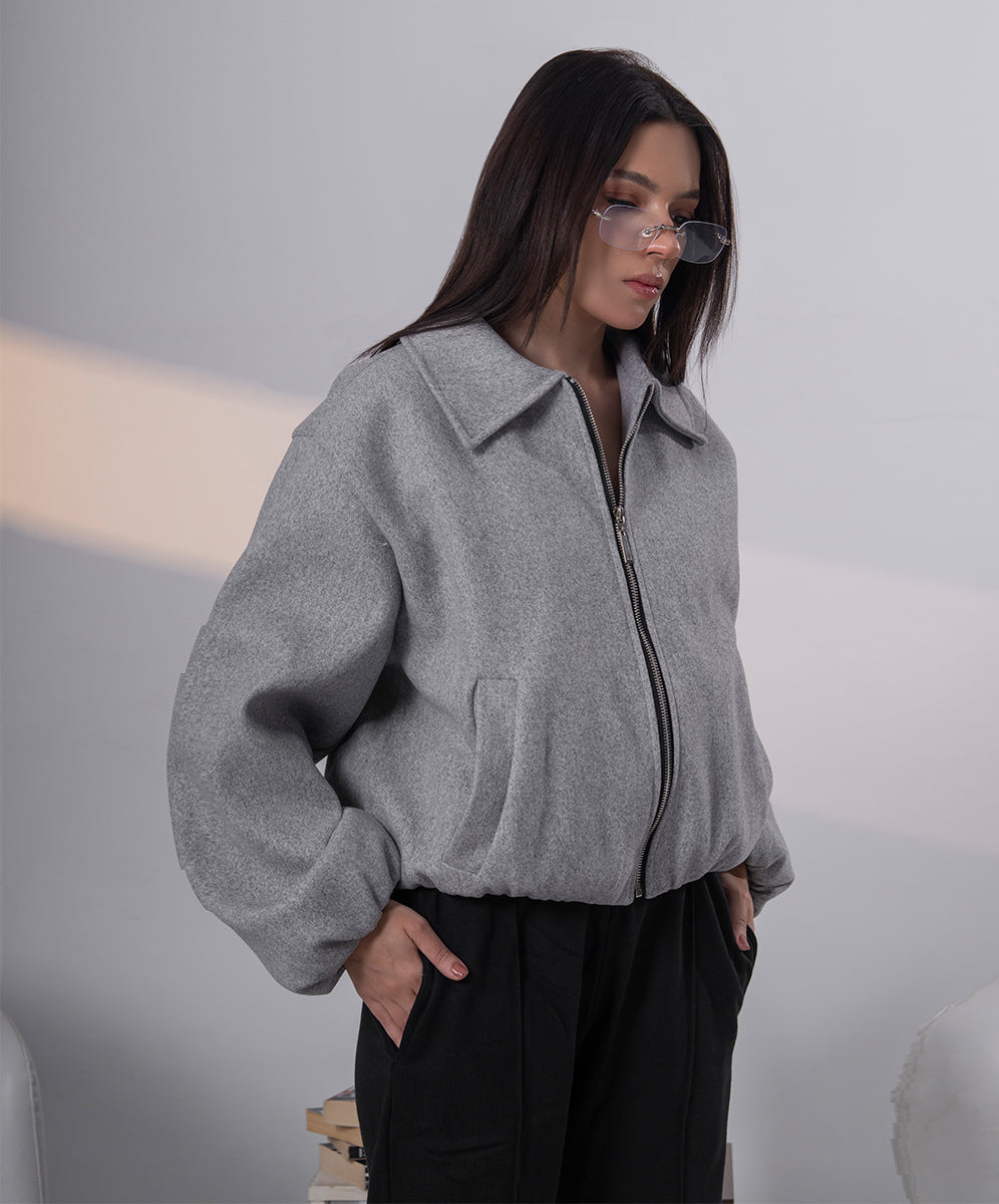 The Heather Grey Sculpted Jacket