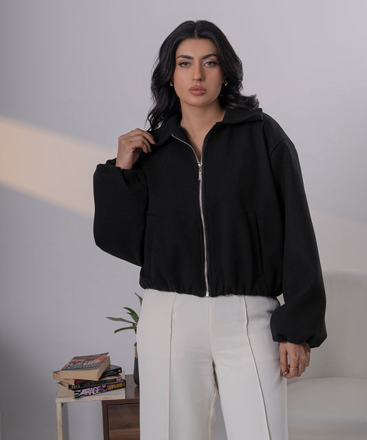 The Sculpted Bomber - Midnight Black