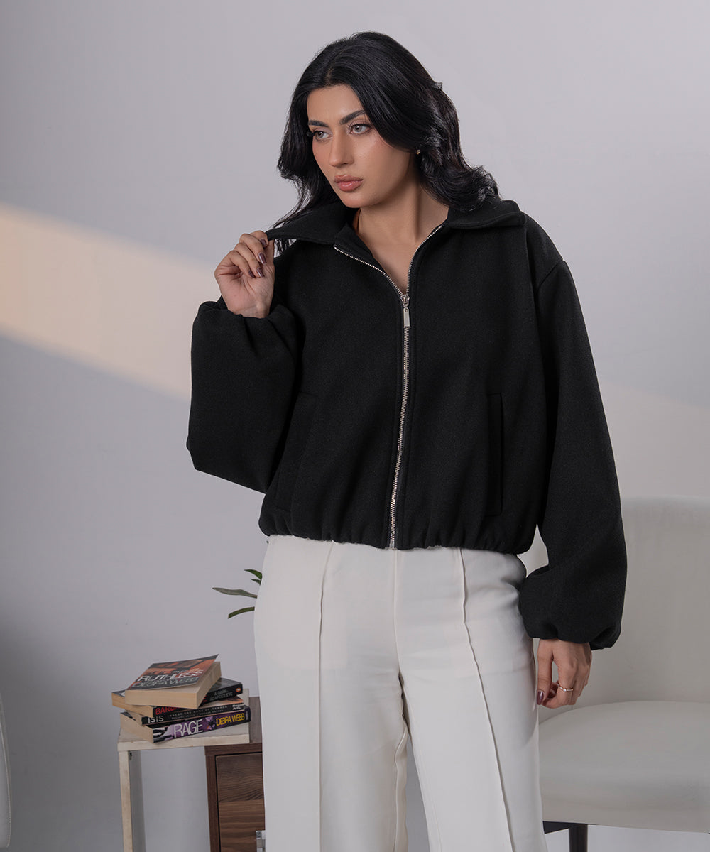 The Sculpted Bomber - Midnight Black