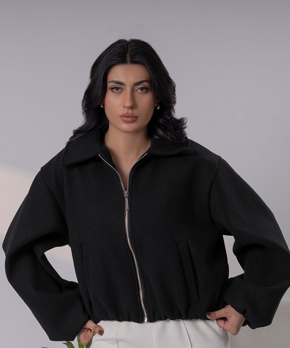 The Sculpted Bomber - Midnight Black