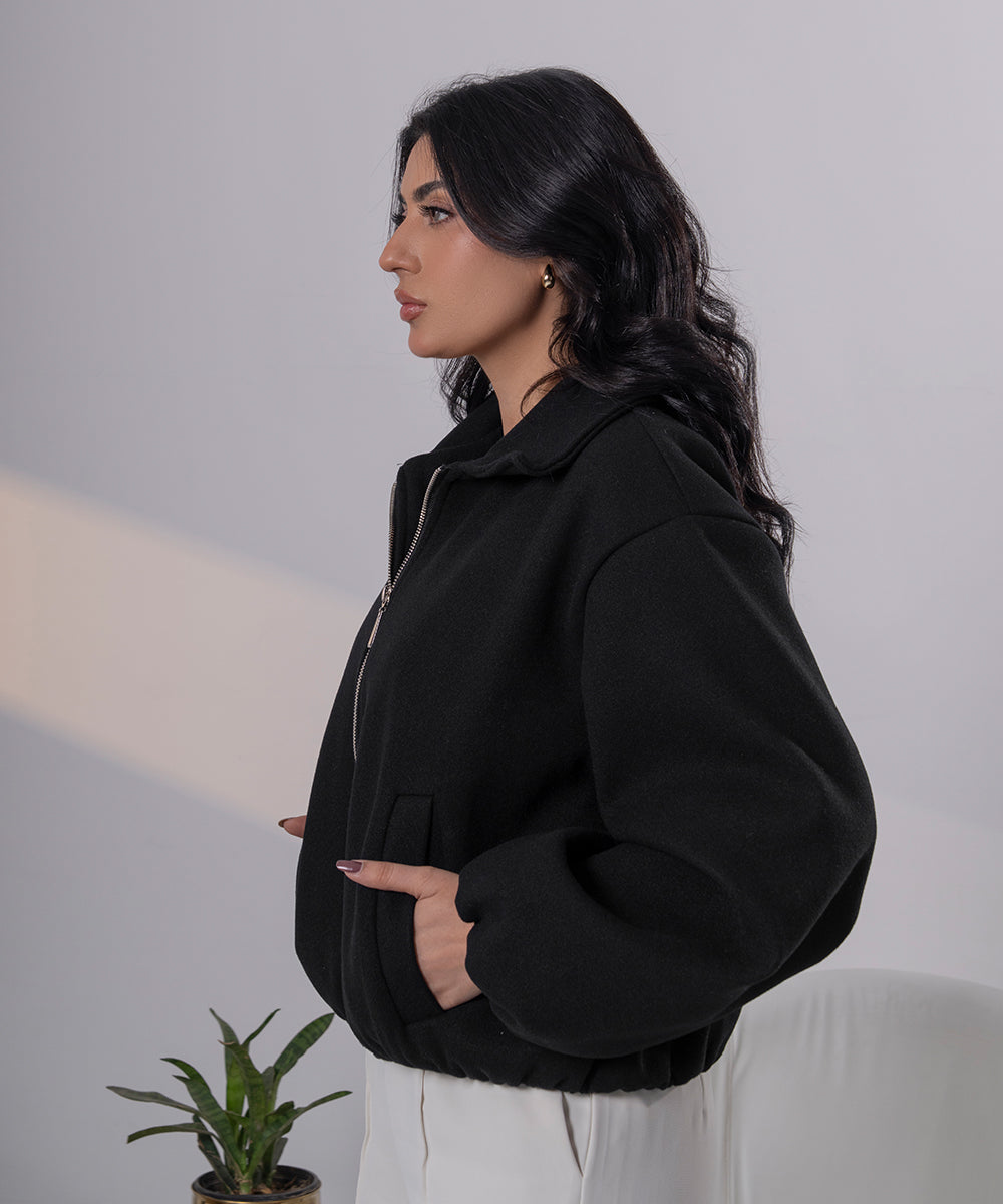 The Sculpted Bomber - Midnight Black