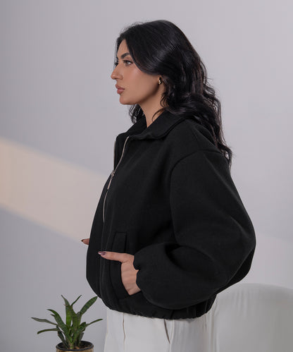 The Sculpted Bomber - Midnight Black