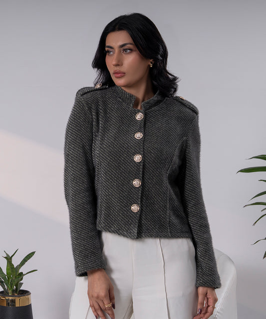 Textured Knitted Jacket