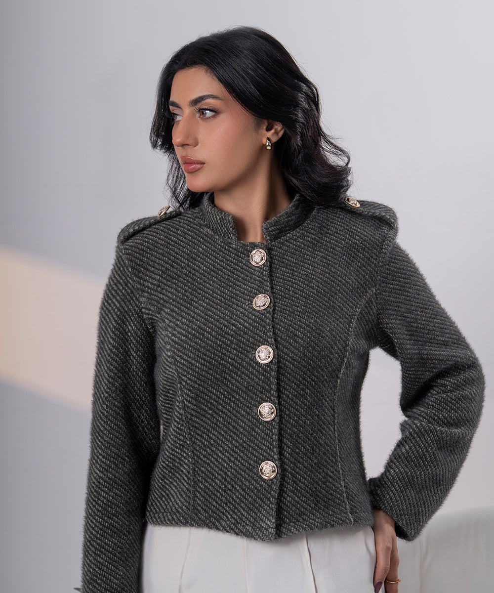 Textured Knitted Jacket