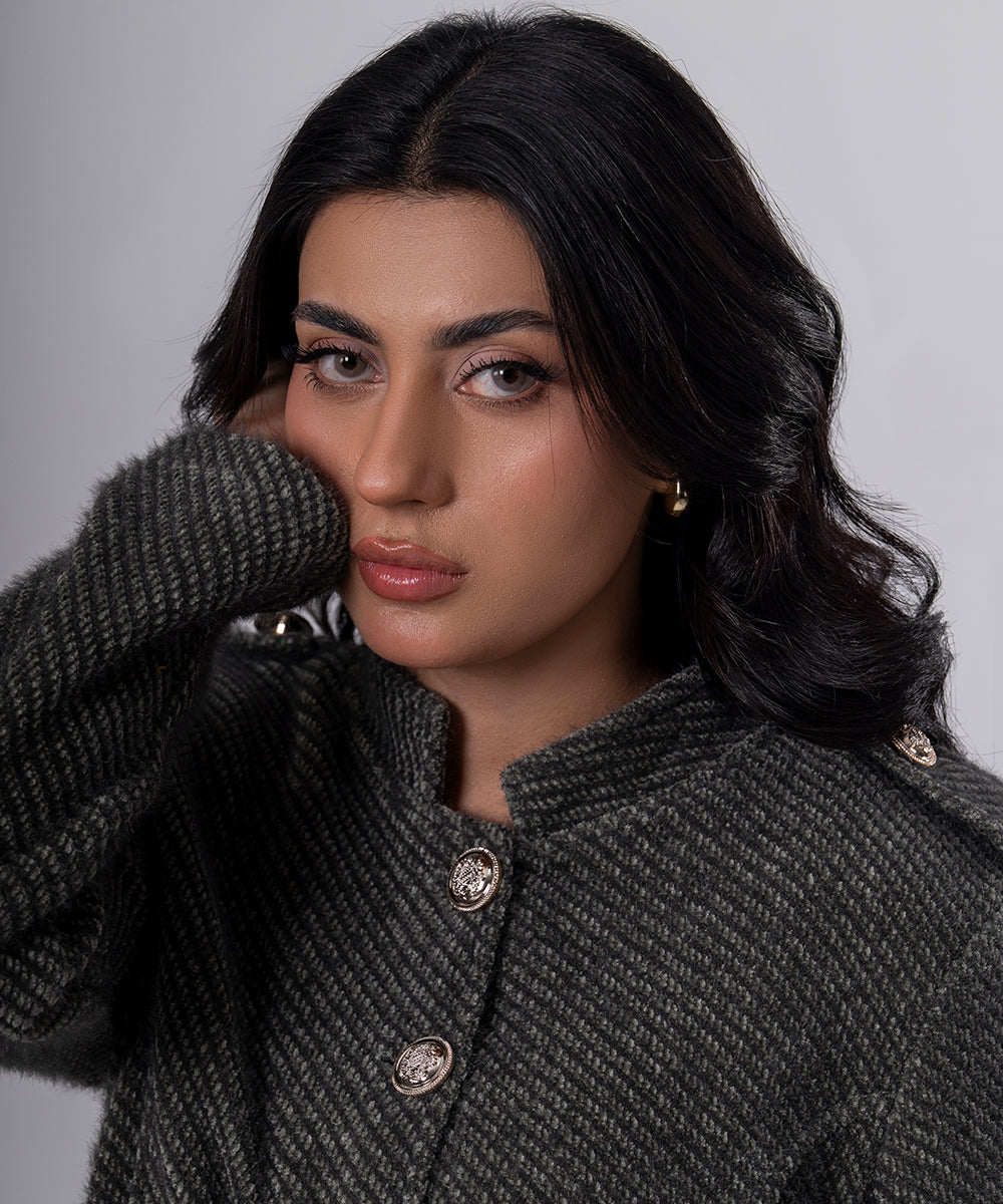 Textured Knitted Jacket