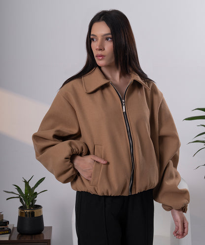 The Sculpted Bomber - Camel