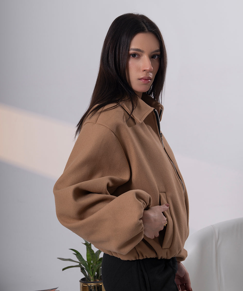The Sculpted Bomber - Camel