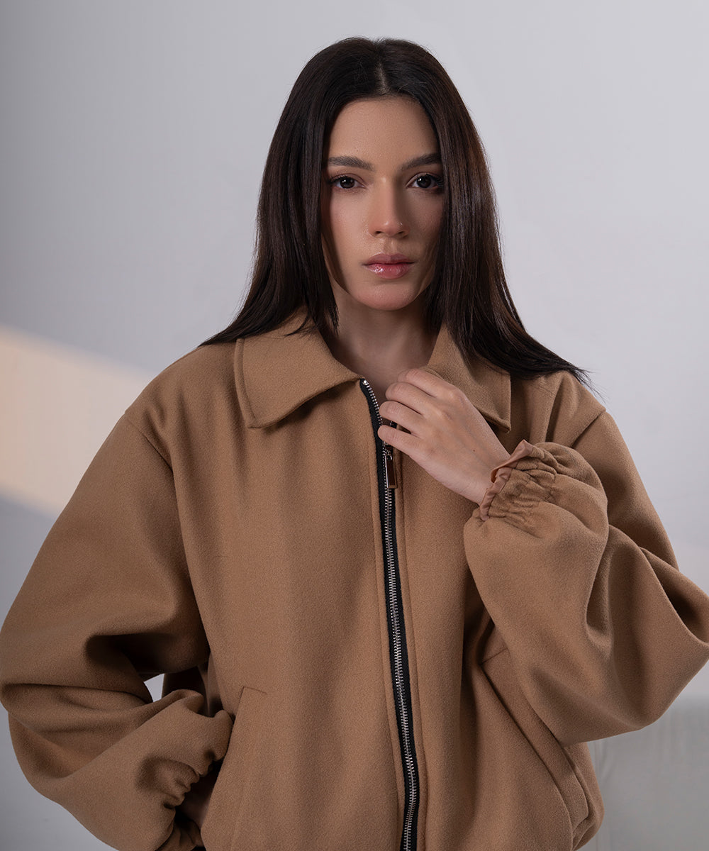 The Sculpted Bomber - Camel