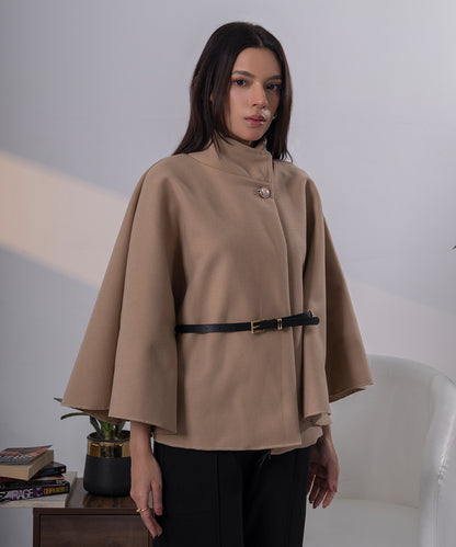 The Pearl Accent High-Neck Cape