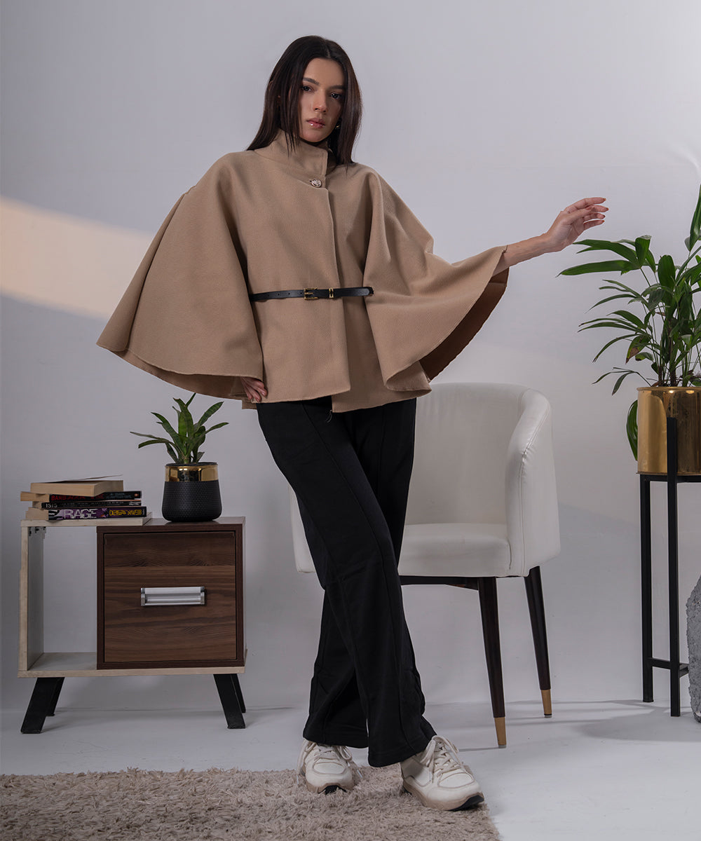 The Pearl Accent High-Neck Cape