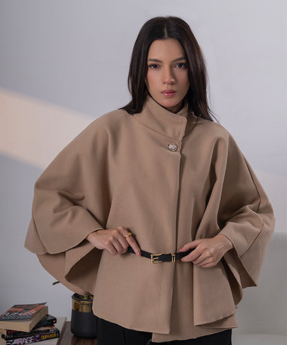 The Pearl Accent High-Neck Cape
