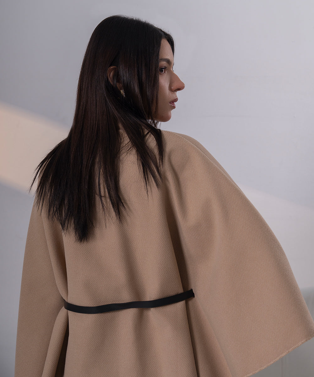 The Pearl Accent High-Neck Cape
