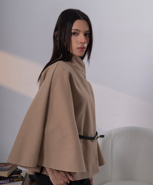 The Pearl Accent High-Neck Cape