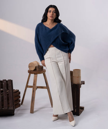 The Minimalist Cocoon Cape (Blue)