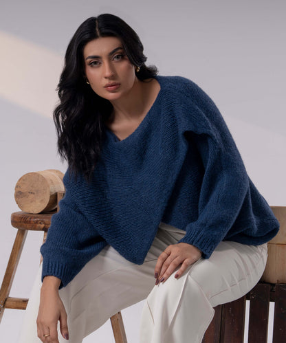 The Minimalist Cocoon Cape (Blue)