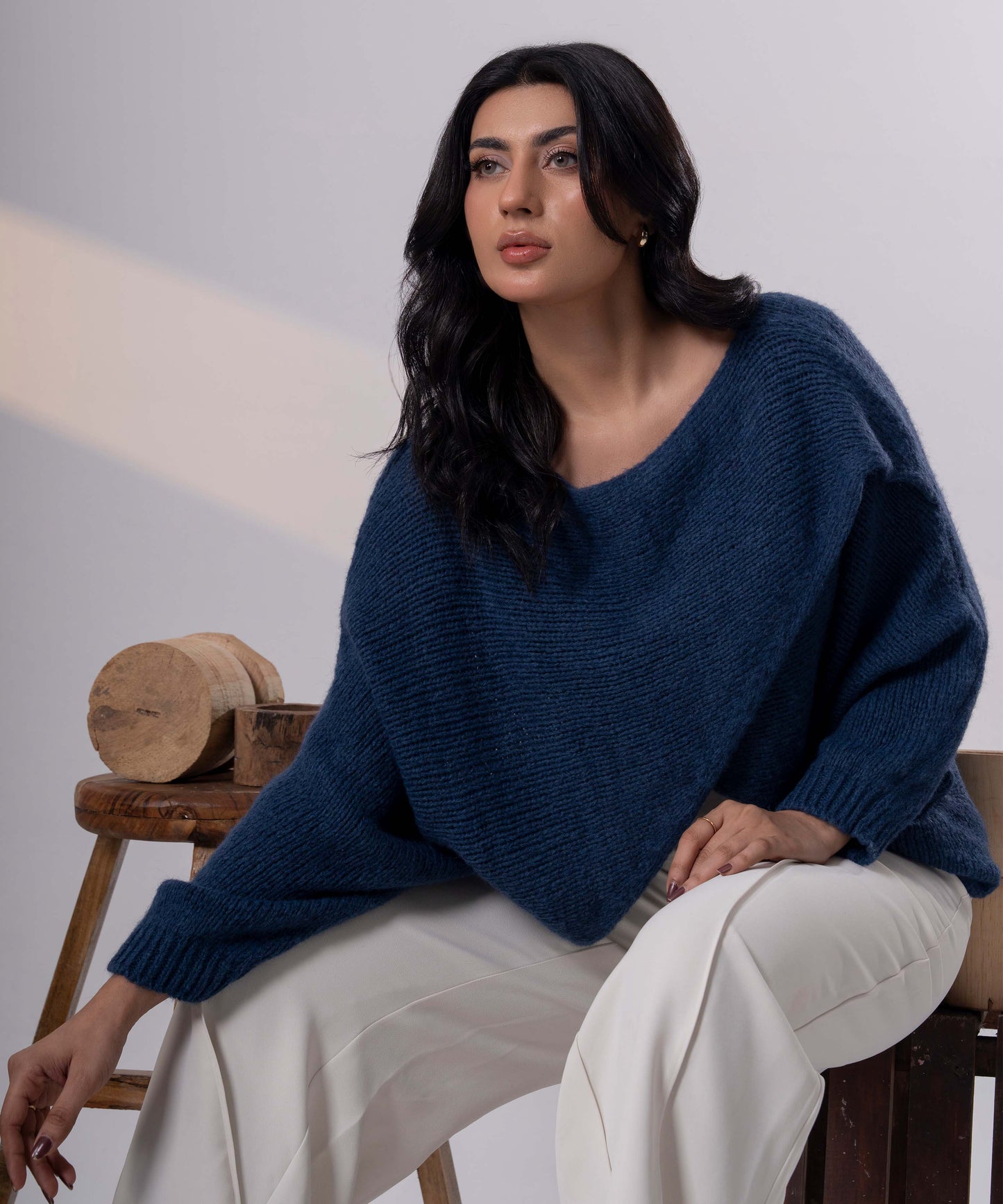 The Minimalist Cocoon Cape (Blue)