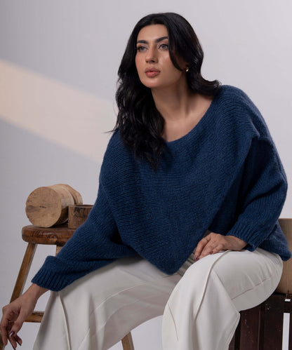The Minimalist Cocoon Cape (Blue)