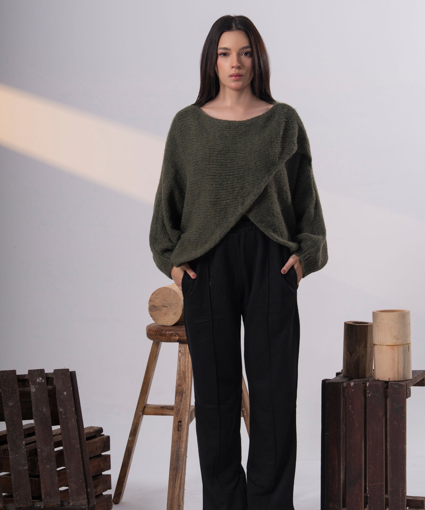 The Minimalist Cocoon Cape (Olive)