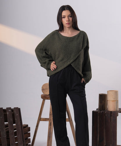 The Minimalist Cocoon Cape (Olive)