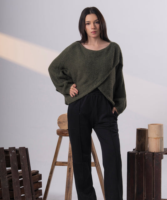 The Minimalist Cocoon Cape (Olive)