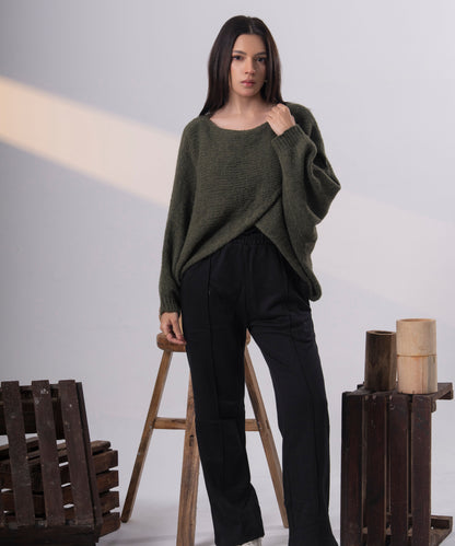 The Minimalist Cocoon Cape (Olive)