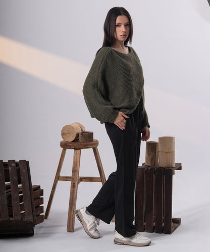 The Minimalist Cocoon Cape (Olive)