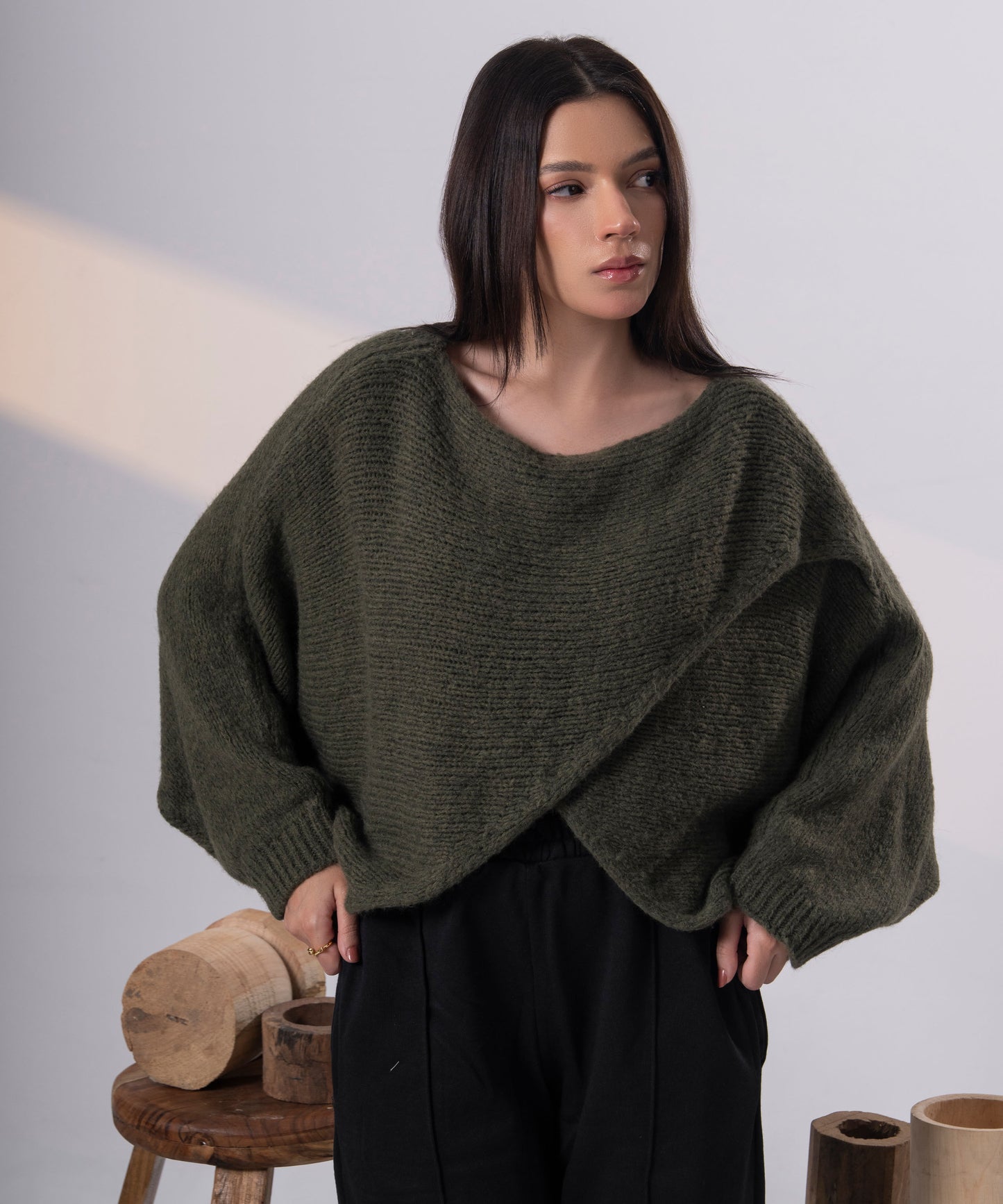 The Minimalist Cocoon Cape (Olive)