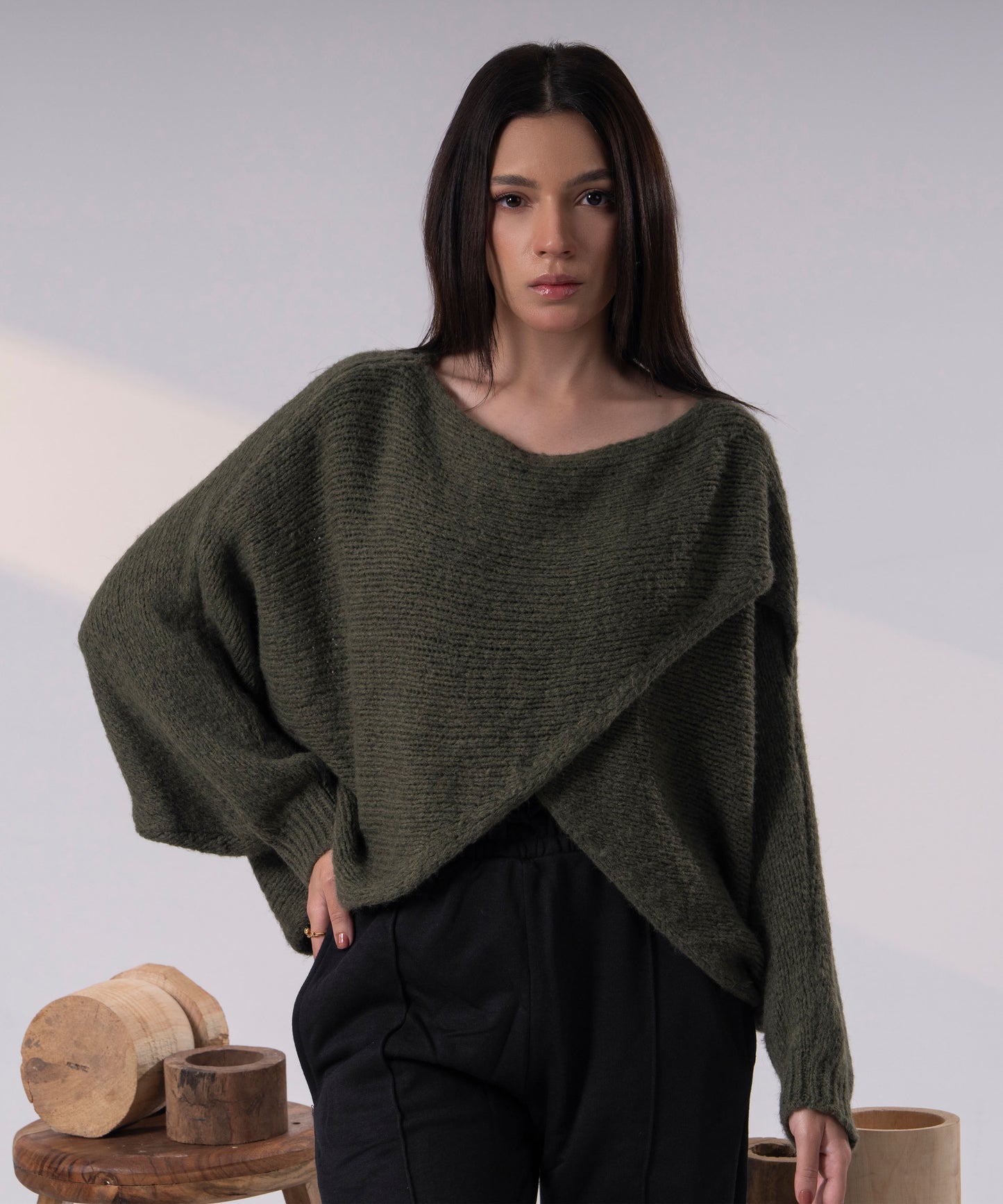 The Minimalist Cocoon Cape (Olive)