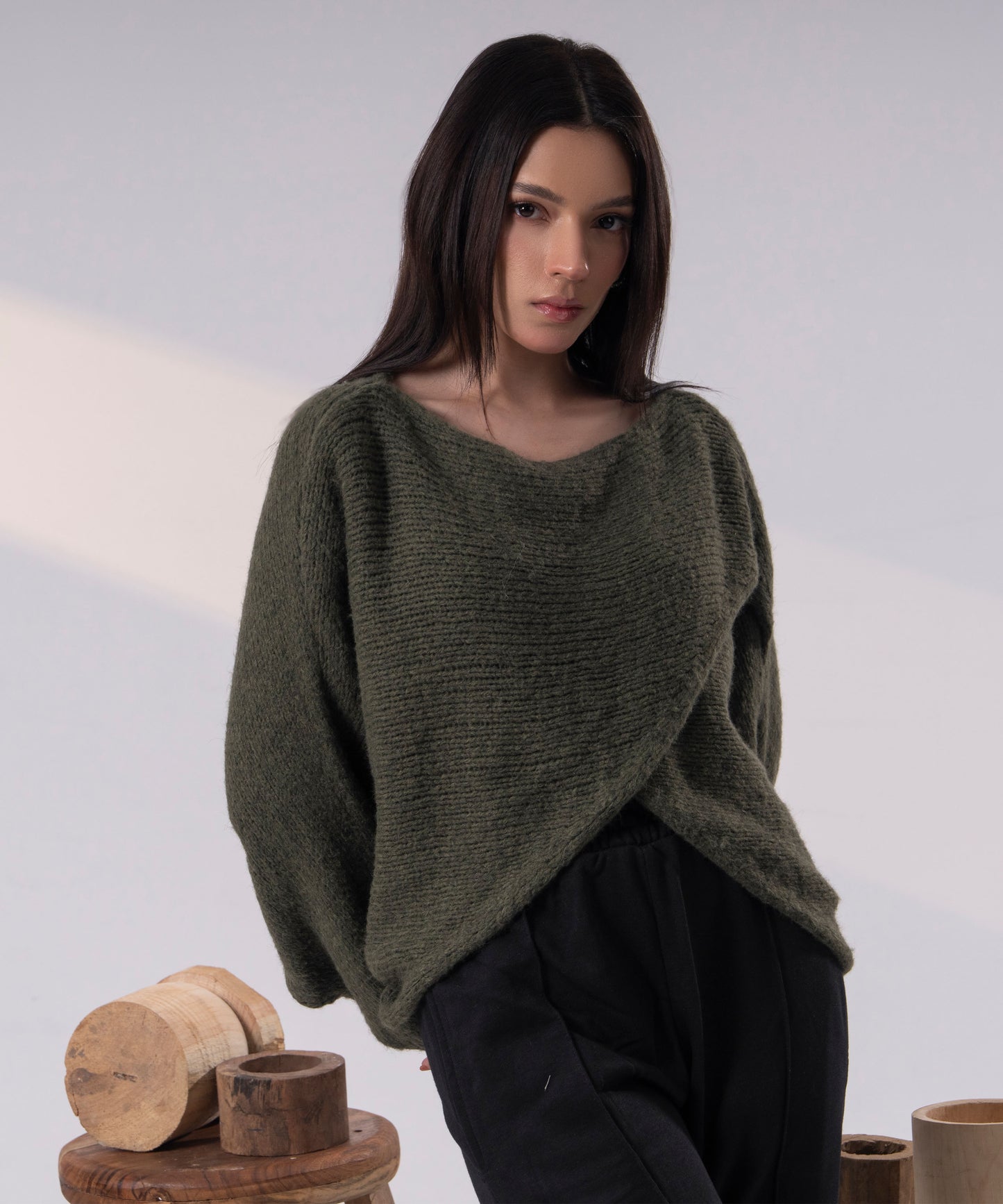 The Minimalist Cocoon Cape (Olive)