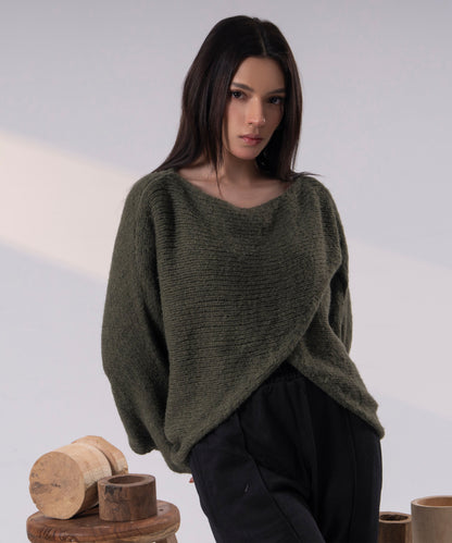 The Minimalist Cocoon Cape (Olive)