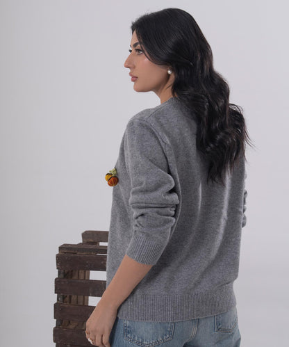 Playful Knit Button Cardigan