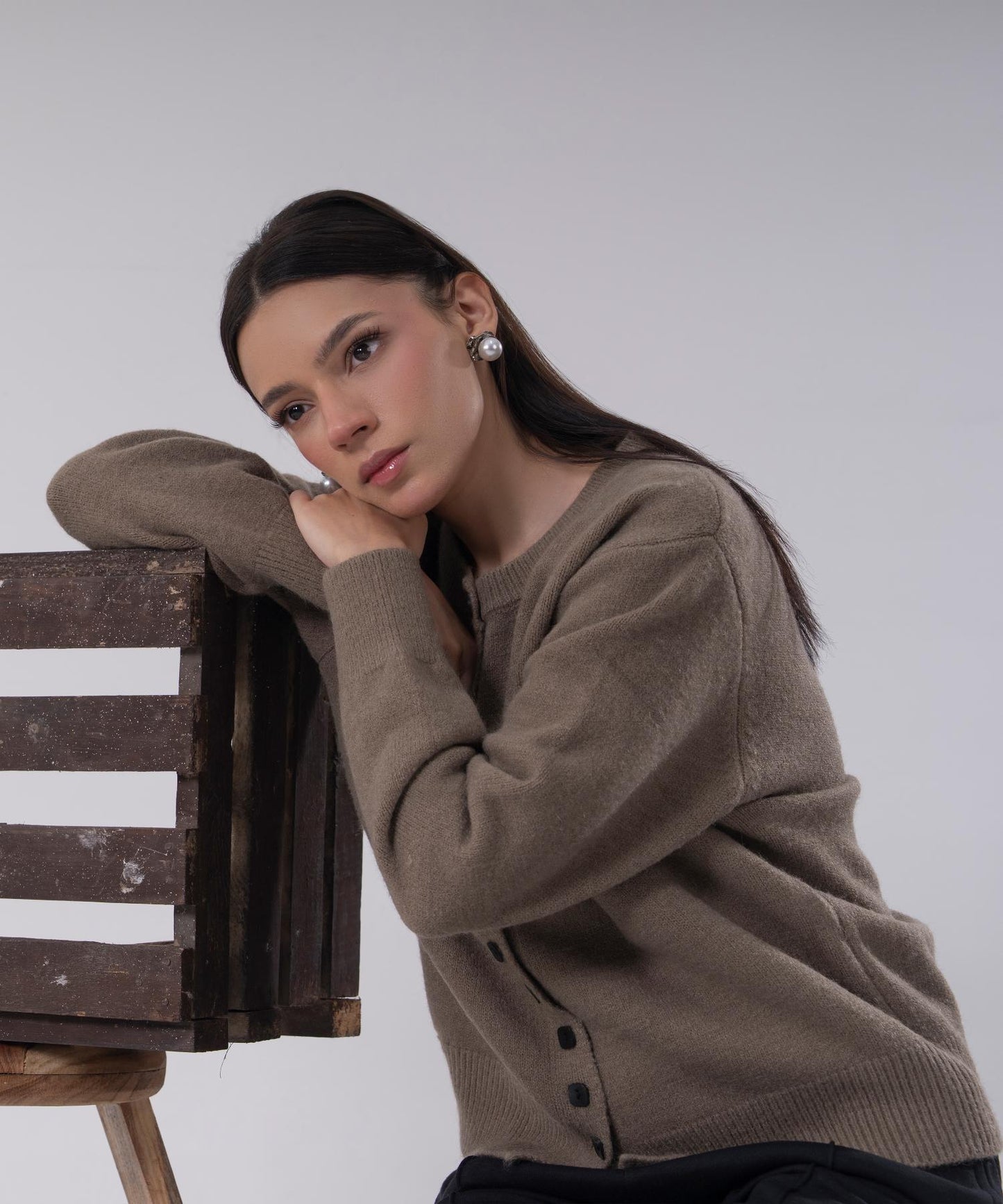 Embroidered Flower Knit Cardigan