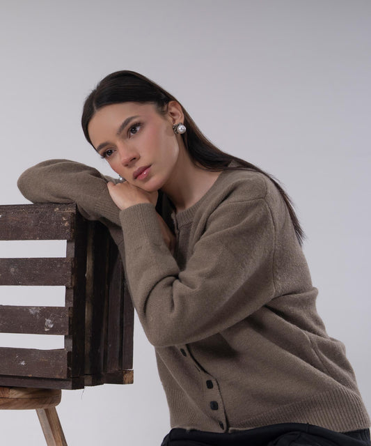 Embroidered Flower Knit Cardigan