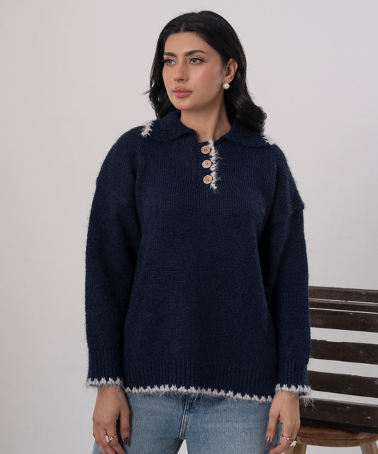 High Neck Knitted Sweater