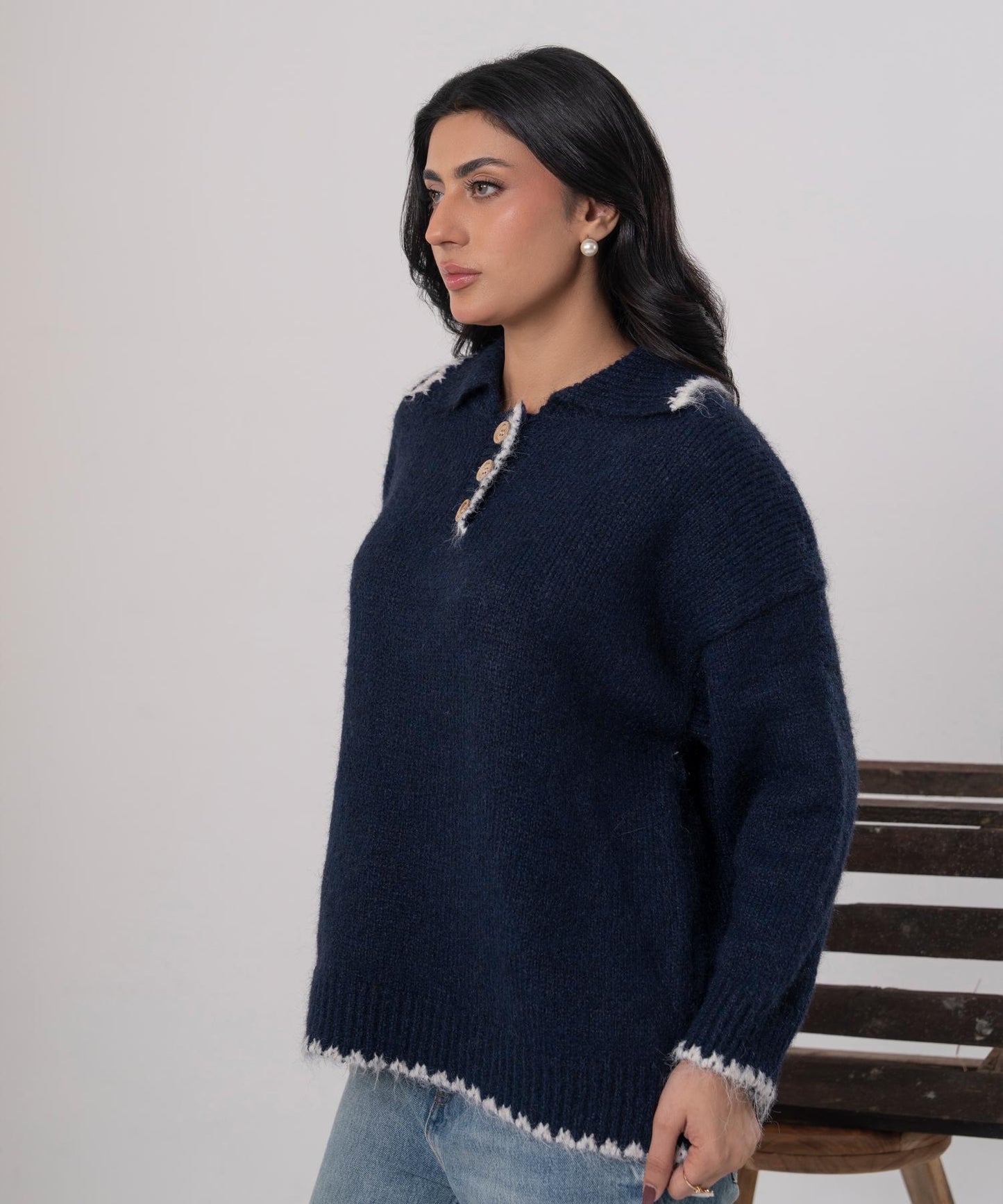 High Neck Knitted Sweater