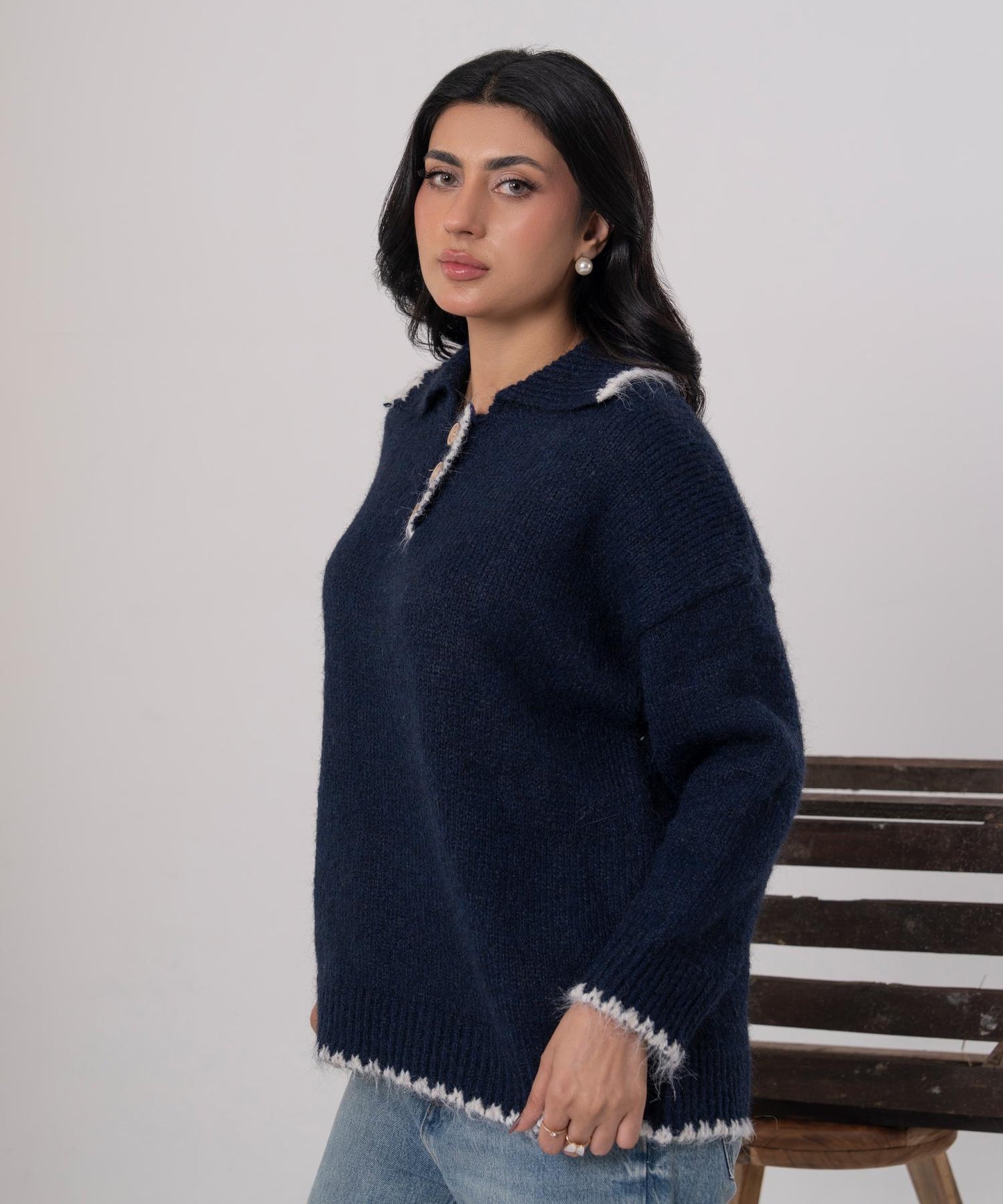 High Neck Knitted Sweater