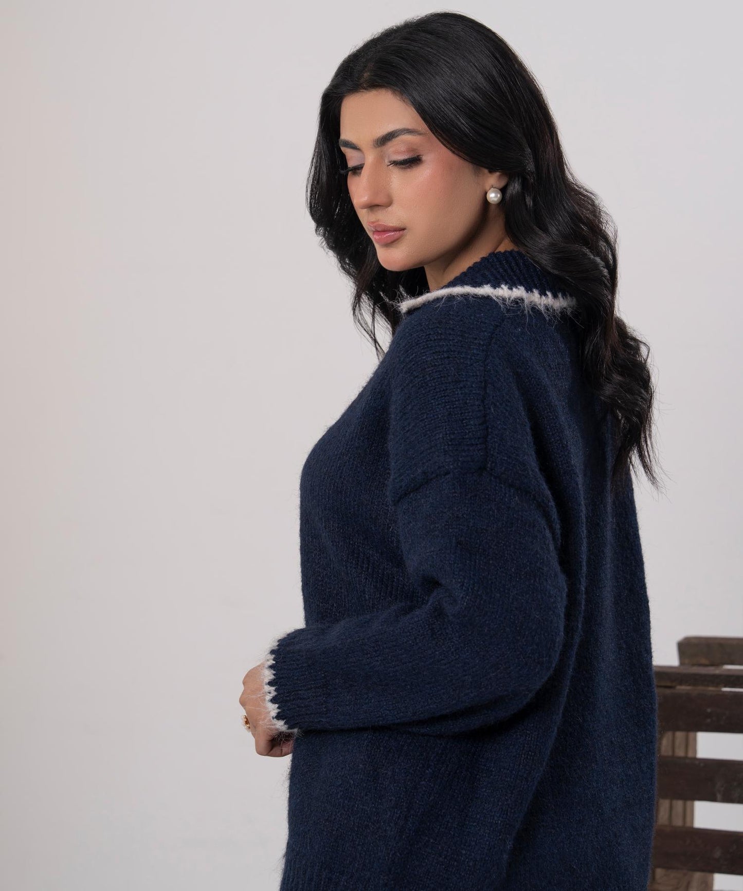 High Neck Knitted Sweater