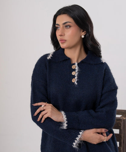 High Neck Knitted Sweater