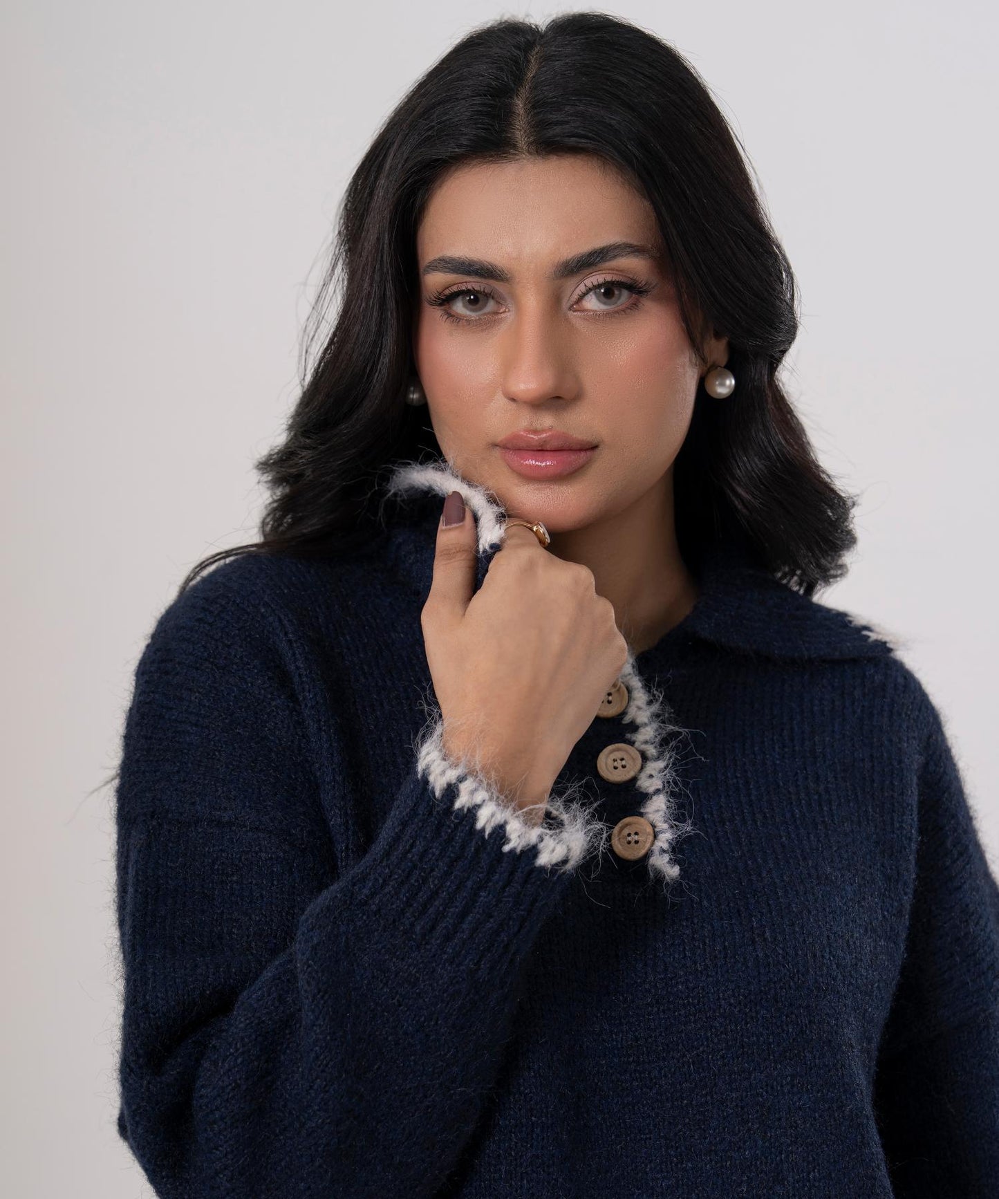 High Neck Knitted Sweater
