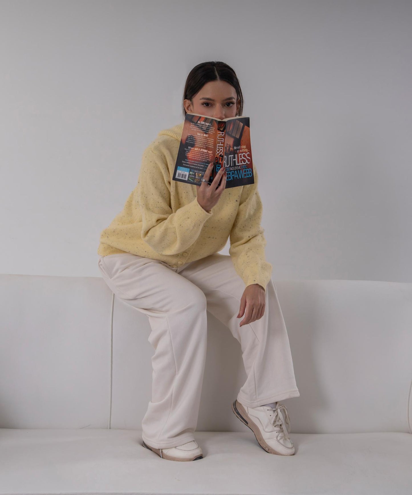 Soft Butter Flecked Hooded Cardigan