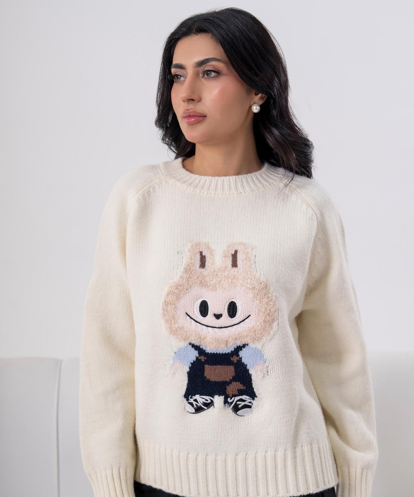 Playful Bunny Knit Sweater